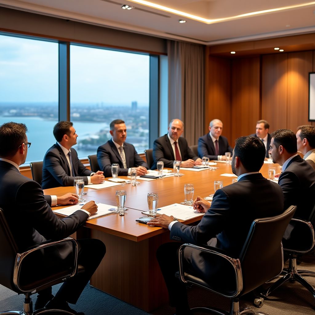 Reunión junta directiva PetroInvest Argentina oficinas corporativas